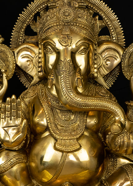 Lord Ganapathi with Surya Halo Crown