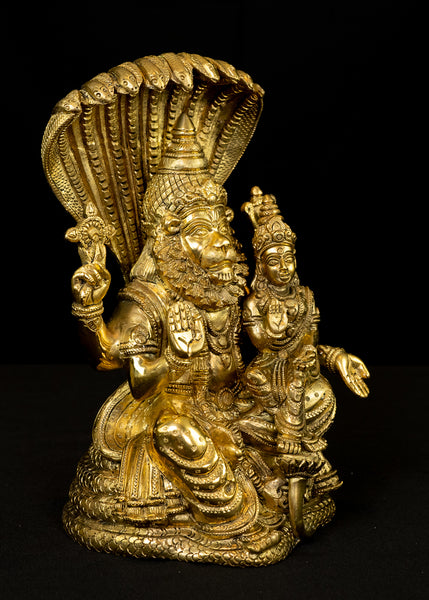 Brass Lakshmi Narasimha 11"