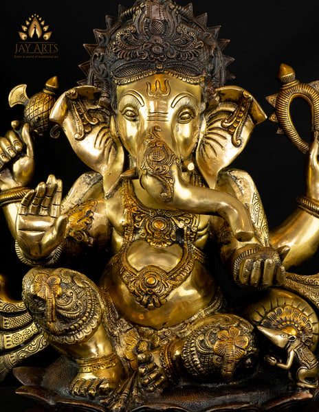 Chaturbhuja Ganesh 21" - The Benevolent God