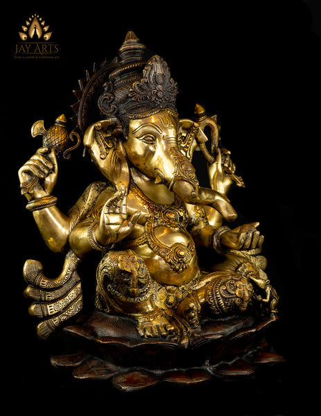 Chaturbhuja Ganesh 21" - The Benevolent God