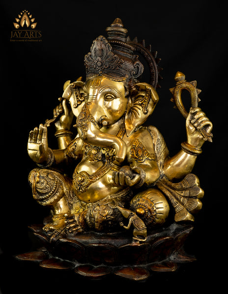 Chaturbhuja Ganesh 21" - The Benevolent God