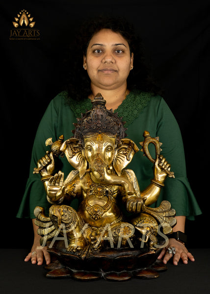 Chaturbhuja Ganesh 21" - The Benevolent God