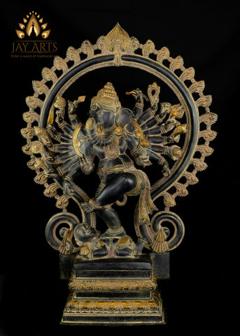 Brass Nataraja Ganesh 22"