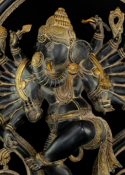 Brass Nataraja Ganesh 22"