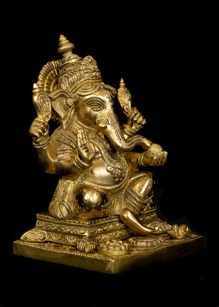Bhagwan Ganesh 8" - Brass Statue