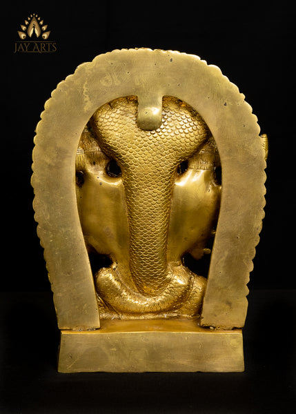 11" Vishwaroopa Vishnu - Brass Vishnu Statue