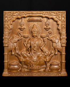 Goddess Lakshmi Ashwood Panel (12.0 inch)