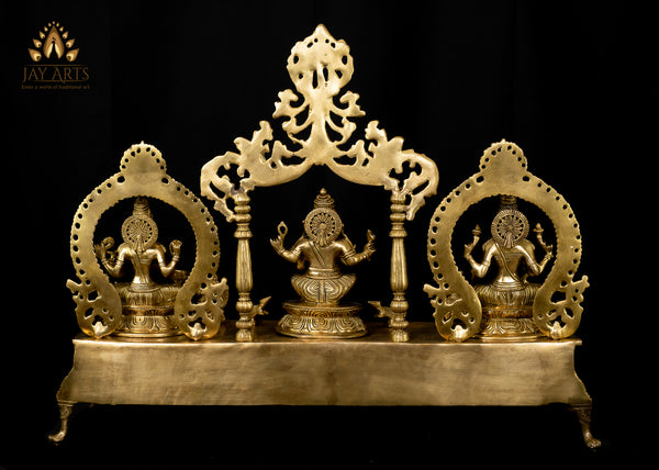 The Divine Trinities - Lord Ganesh, Goddess Lakshmi and Goddess Saraswathi