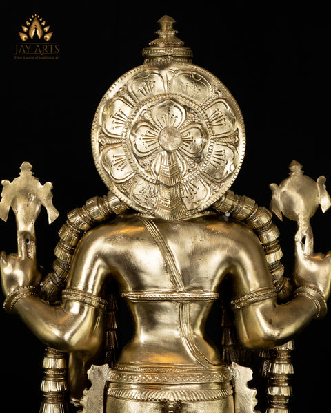 Srivaru (Lord Vishnu) and His Ten Incarnations - Bronze Statue 30"
