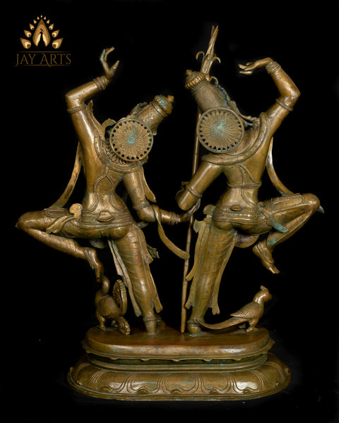 Rathi and Manmathan (Lord Kamadeva) 34” - The Hindu God of Love and Desire - Bronze Lost-Wax Method Sculpture