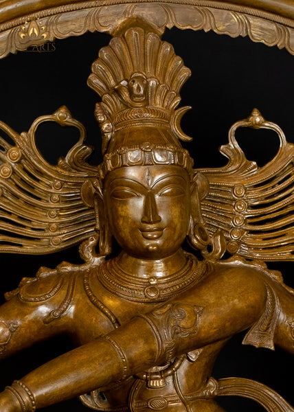 Bronze Nataraja Statue 40" - The Cosmic Dancer - Lost-Wax Method Sculpture