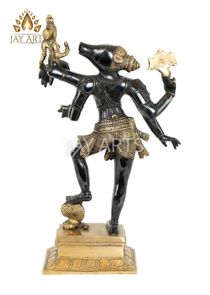 Lord Vishnu in Varaha Avatar with Bhooma Devi 17" - Brass Statue