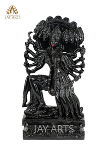 Mahakaali 15” Brass Statue - A Supreme Form of the Universal Mother and the Embodiment of Time (Kaala)