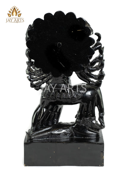 Mahakaali 15” Brass Statue - A Supreme Form of the Universal Mother and the Embodiment of Time (Kaala)