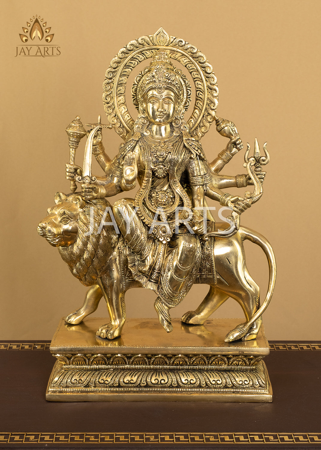 Sherawali Maa Durga Devi 17" Brass Statue