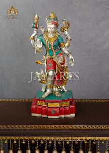 Ardhanarishvara - A Composite Deity of Shiva and Shakthi 19" Brass Statue