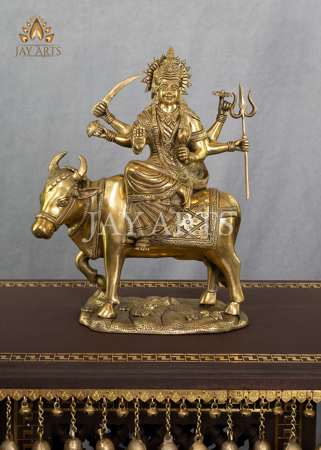 Shree Umiya Mata (Mother Goddess of the Universe) 13" Brass Statue