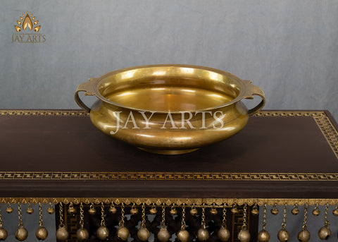 Brass Urli Bowl 4" H x 14" W