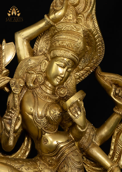 Brass Dancing Ardhanarishvara (Shiva Shakthi) 16"