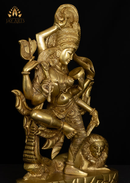 Brass Dancing Ardhanarishvara (Shiva Shakthi) 16"