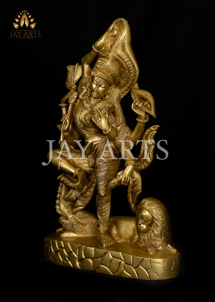 Brass Dancing Ardhanarishvara (Shiva Shakthi) 16"