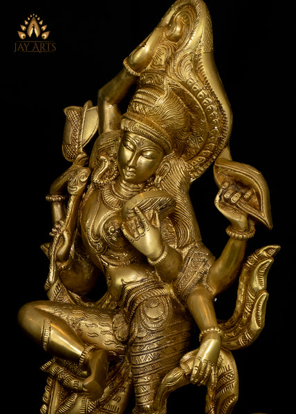 Brass Dancing Ardhanarishvara (Shiva Shakthi) 16"