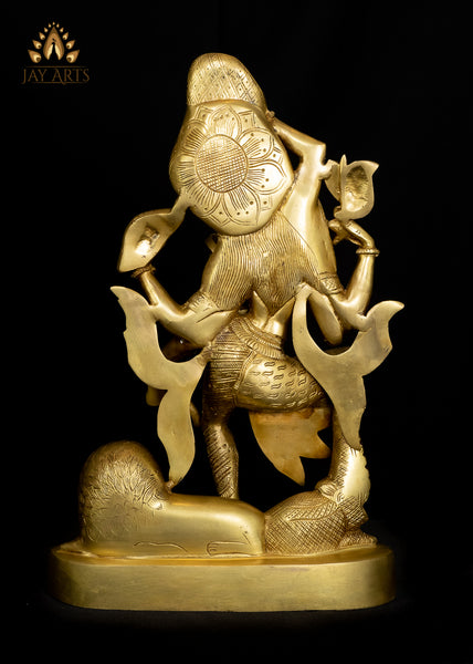 Brass Dancing Ardhanarishvara (Shiva Shakthi) 16"