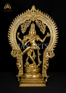 Lord Nataraja - Lord Shiva as the Lord of the Dance 26" Brass Statue