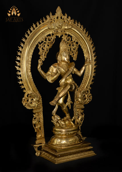 Lord Nataraja - Lord Shiva as the Lord of the Dance 26" Brass Statue