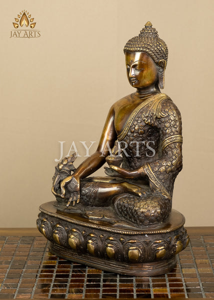 Medicine Buddha (Healing Buddha) 13" Brass Statue