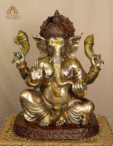 Brass Kshipra Ganesha 20"