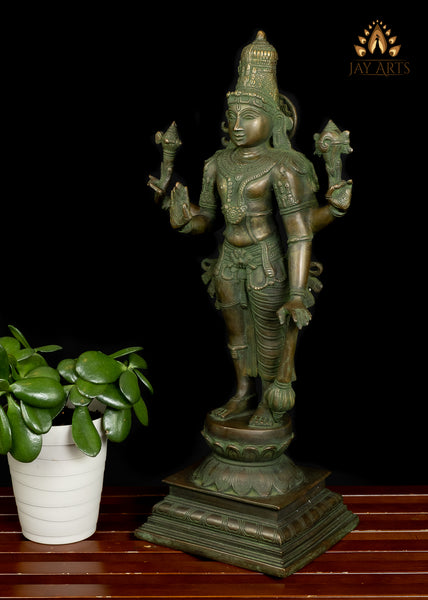 Lord Hari-Hara (Shankaranarayana) A composite deity of Shiva and Vishnu 21" Brass Statue