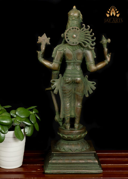 Lord Hari-Hara (Shankaranarayana) A composite deity of Shiva and Vishnu 21" Brass Statue