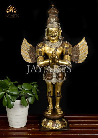 Garuda (Vishnu Vahana) 21" Brass Statue