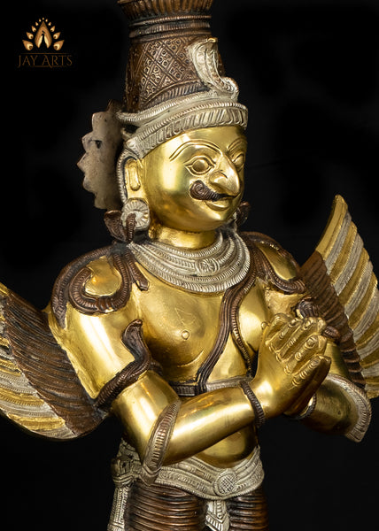 Garuda (Vishnu Vahana) 21" Brass Statue