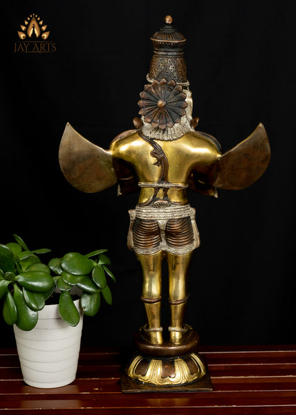 Garuda (Vishnu Vahana) 21" Brass Statue