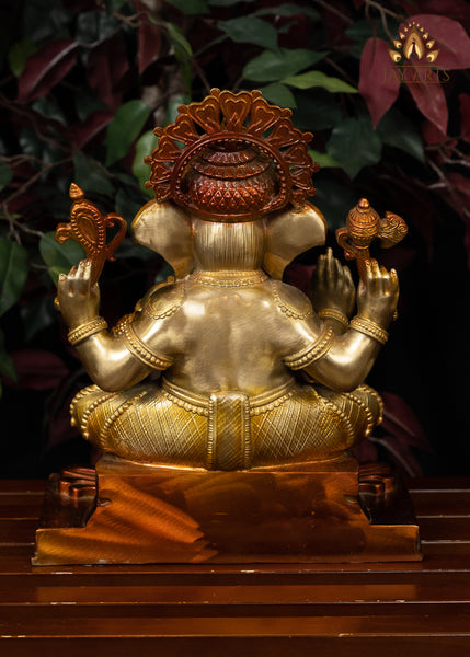 12" Lord Ganesh Brass Statue