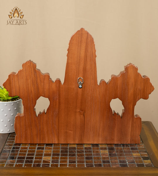 Sri Venkateswara Wood Carving 13" - Ashwood Wall Panel of Balaji Bust
