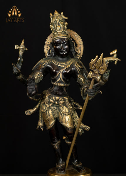 Standing Lord Shiva 21" Brass Statue