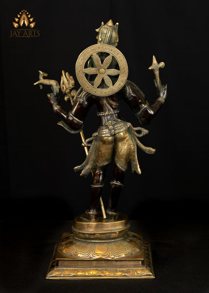 Standing Lord Shiva 21" Brass Statue