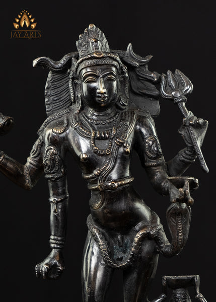 Bhikshatana Shiva 11" Brass Statue