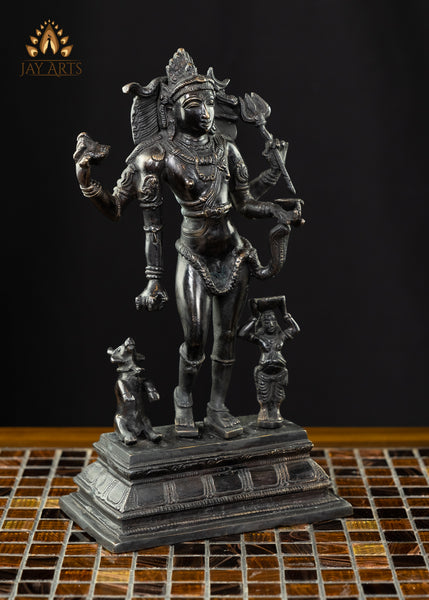 Bhikshatana Shiva 11" Brass Statue