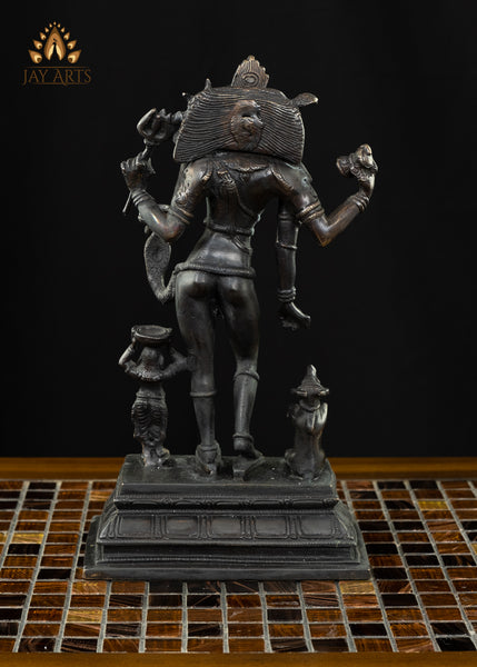 Bhikshatana Shiva 11" Brass Statue