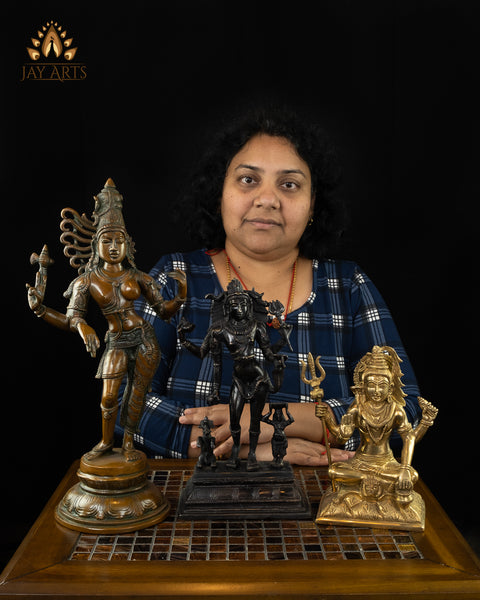 Bhikshatana Shiva 11" Brass Statue