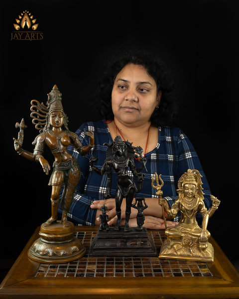 Ardhanarishvara 16" Brass Statue