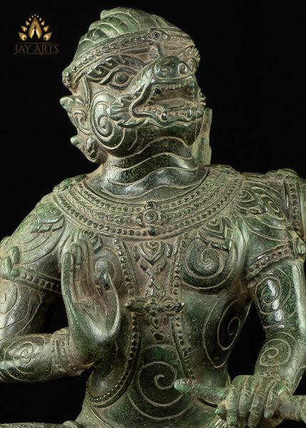 Lord Hanuman in Abhaya Mudra 15" - Angkor Wat Style Hanuman from Cambodia