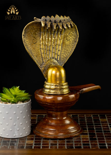 Brass Shiva Lingam 13"