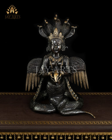 Brass Naga Kanya 17" - The Snake Goddess