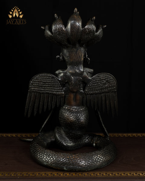 Brass Naga Kanya 17" - The Snake Goddess