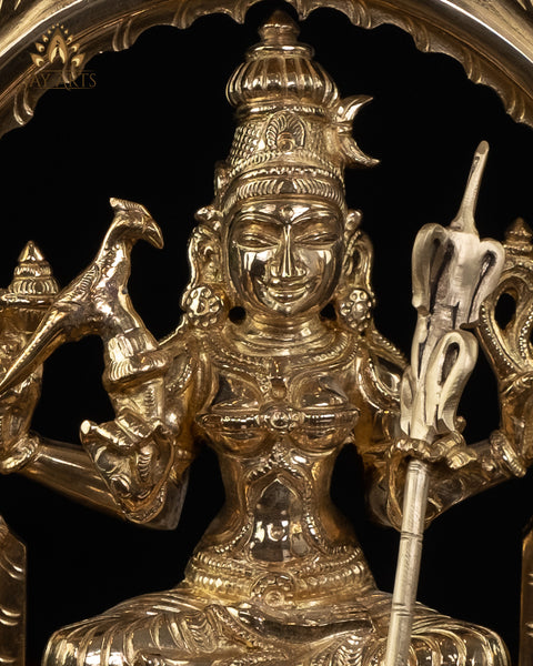 Goddess Kamakshi Amman 8" Panchaloham Bronze Idol